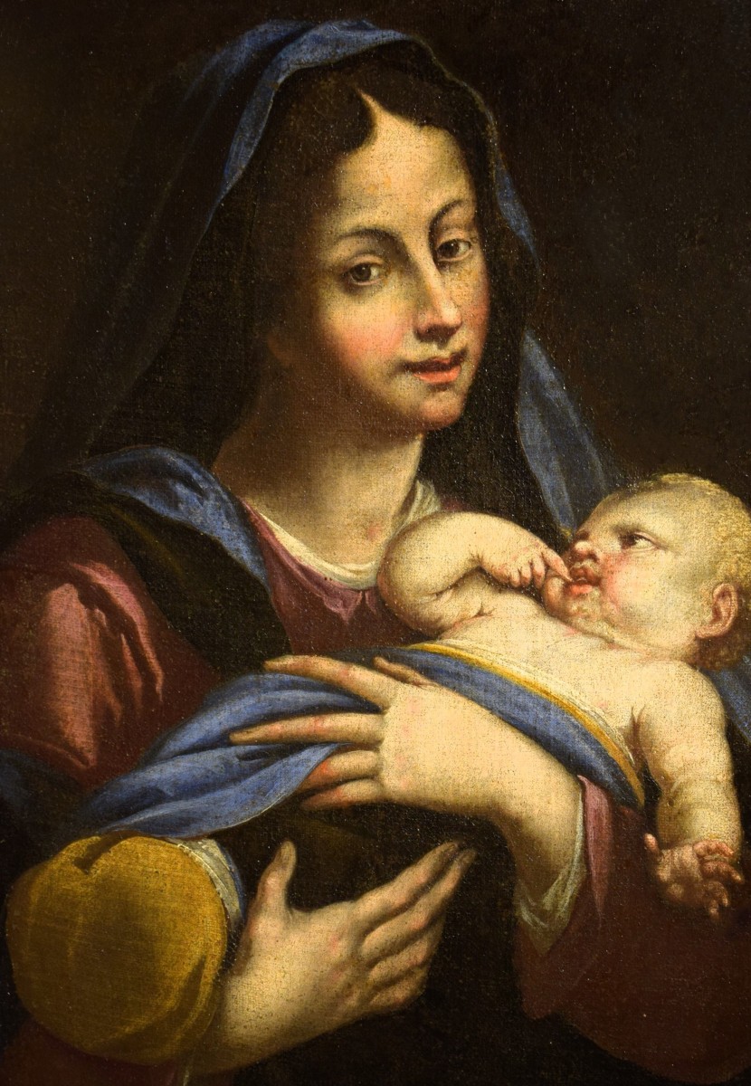 Vierge à l'Enfant -  Maître émilien du XVIIIe siècle-photo-3