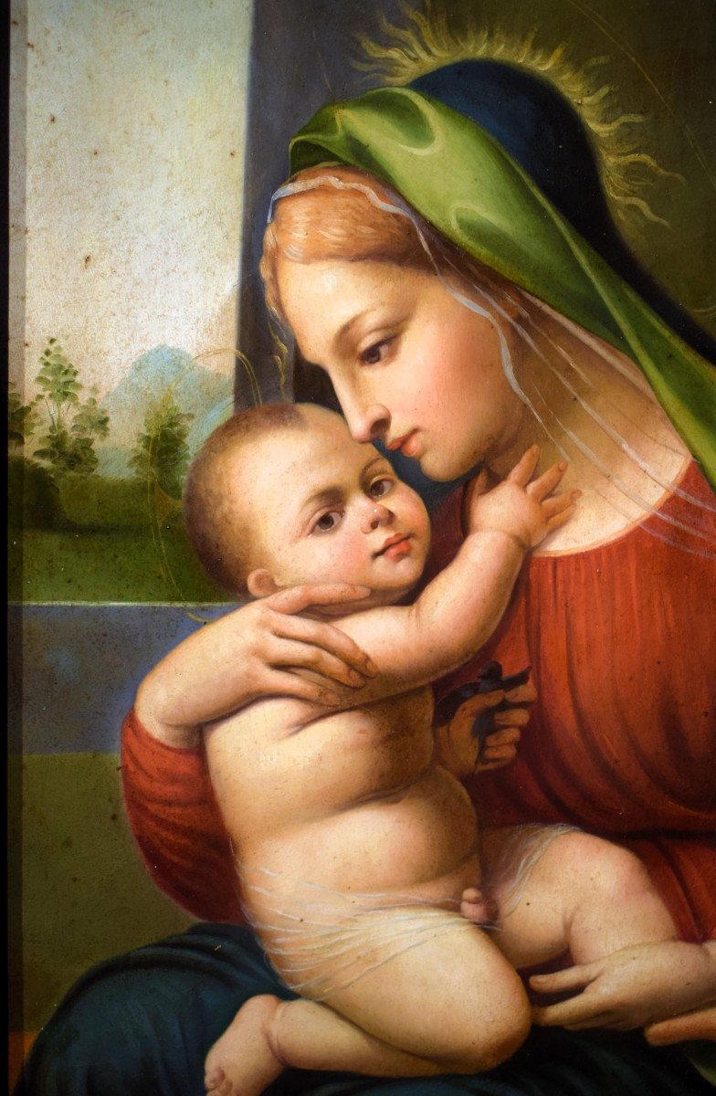 Vierge à l'Enfant (Vierge de Tendresse) -  Maître émilien﻿ du XVIIIe siècle-photo-6