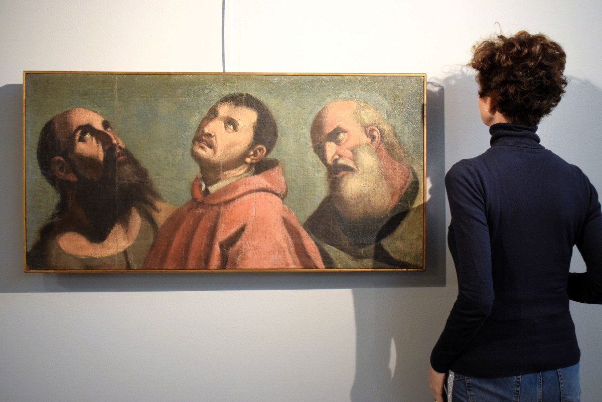 Faces Of Saints In Hieratic Poses - Master Of The Venetian Renaissance -16th Century-photo-6