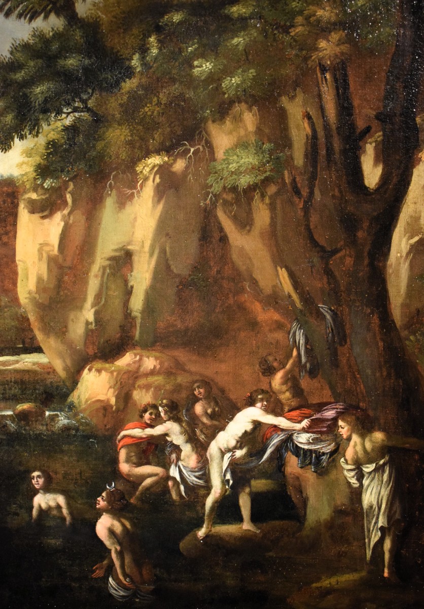 Diana And Actaeon -   Roman School  - 17th Century-photo-3