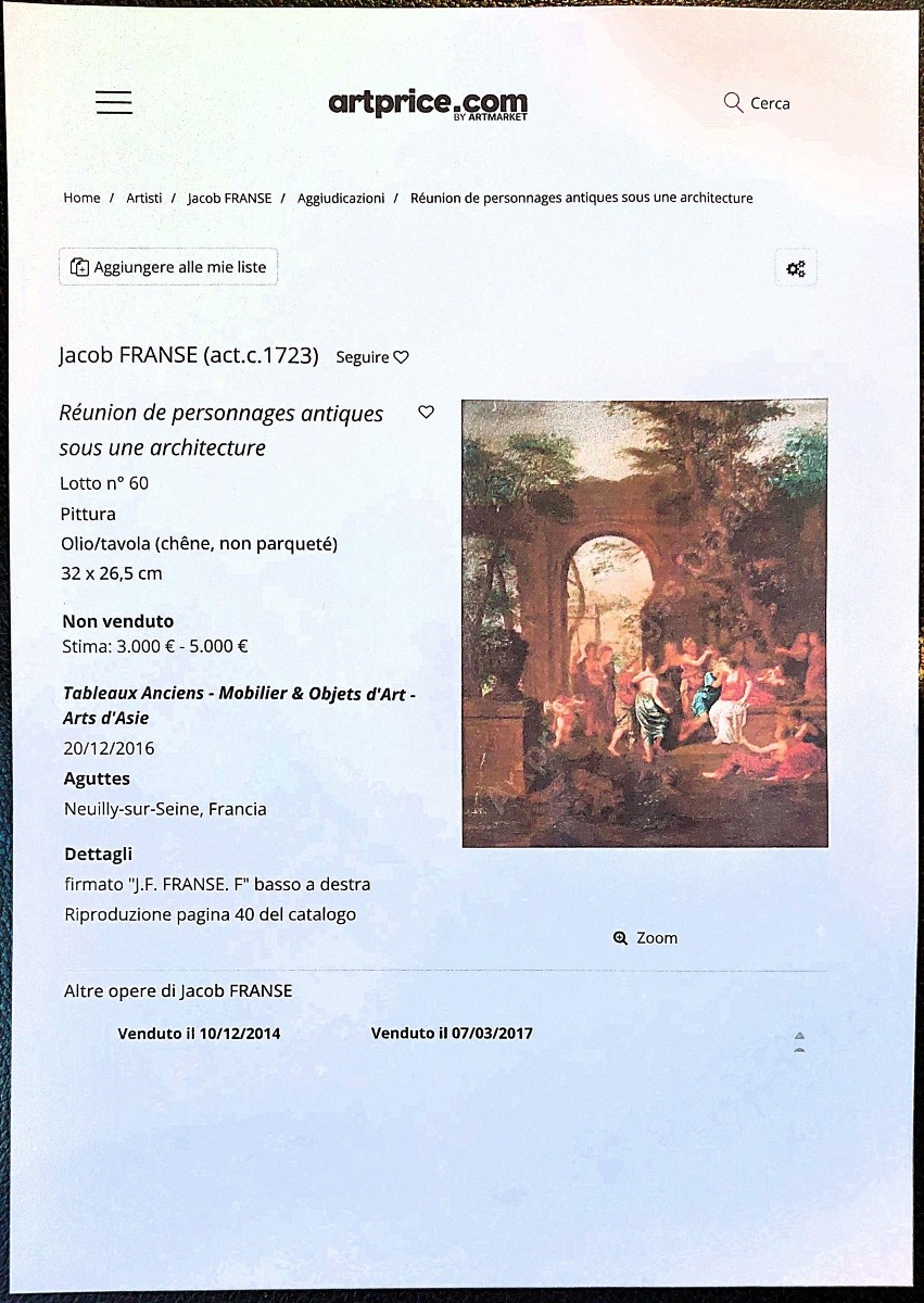 Mythological Wedding Scene  Jacob Franse, Active 1720/30  Signed -photo-8