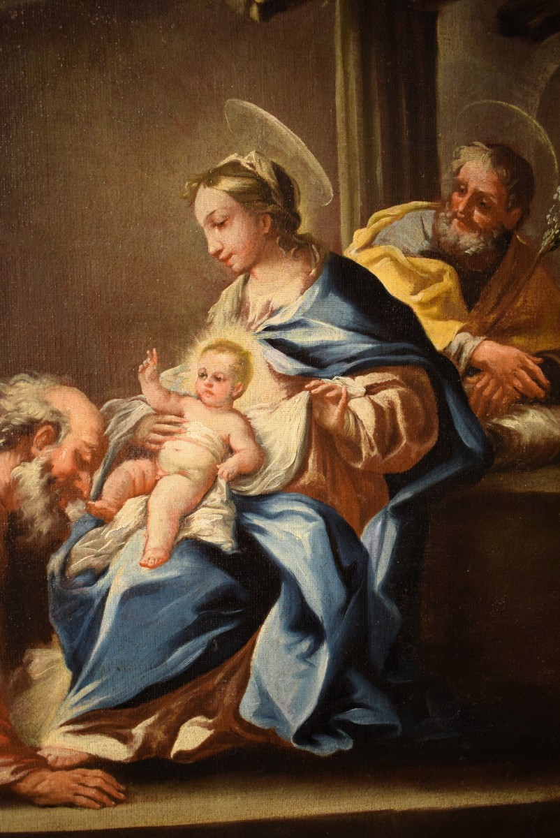 L'Adoration des Rois mages - fin du 17ème - Entourage de Luca Giordano (Naples, 1634-1705)-photo-2
