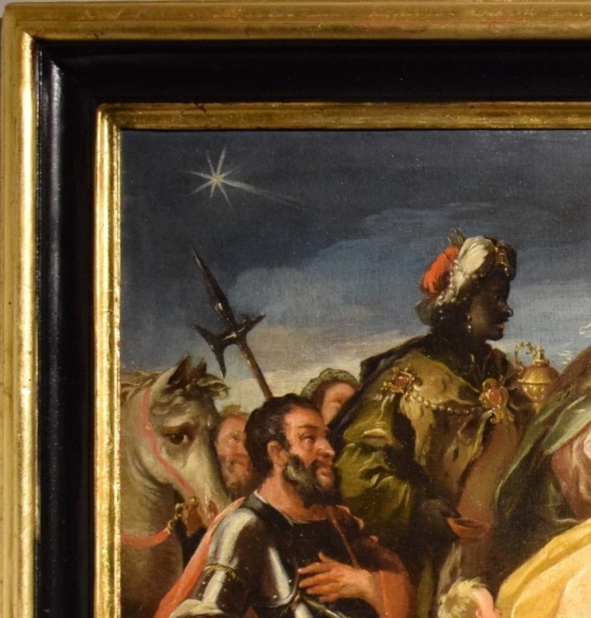 L'Adoration des Rois mages - fin du 17ème - Entourage de Luca Giordano (Naples, 1634-1705)-photo-6