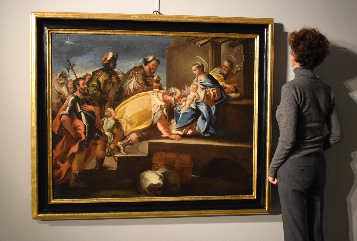 L'Adoration des Rois mages - fin du 17ème - Entourage de Luca Giordano (Naples, 1634-1705)-photo-8