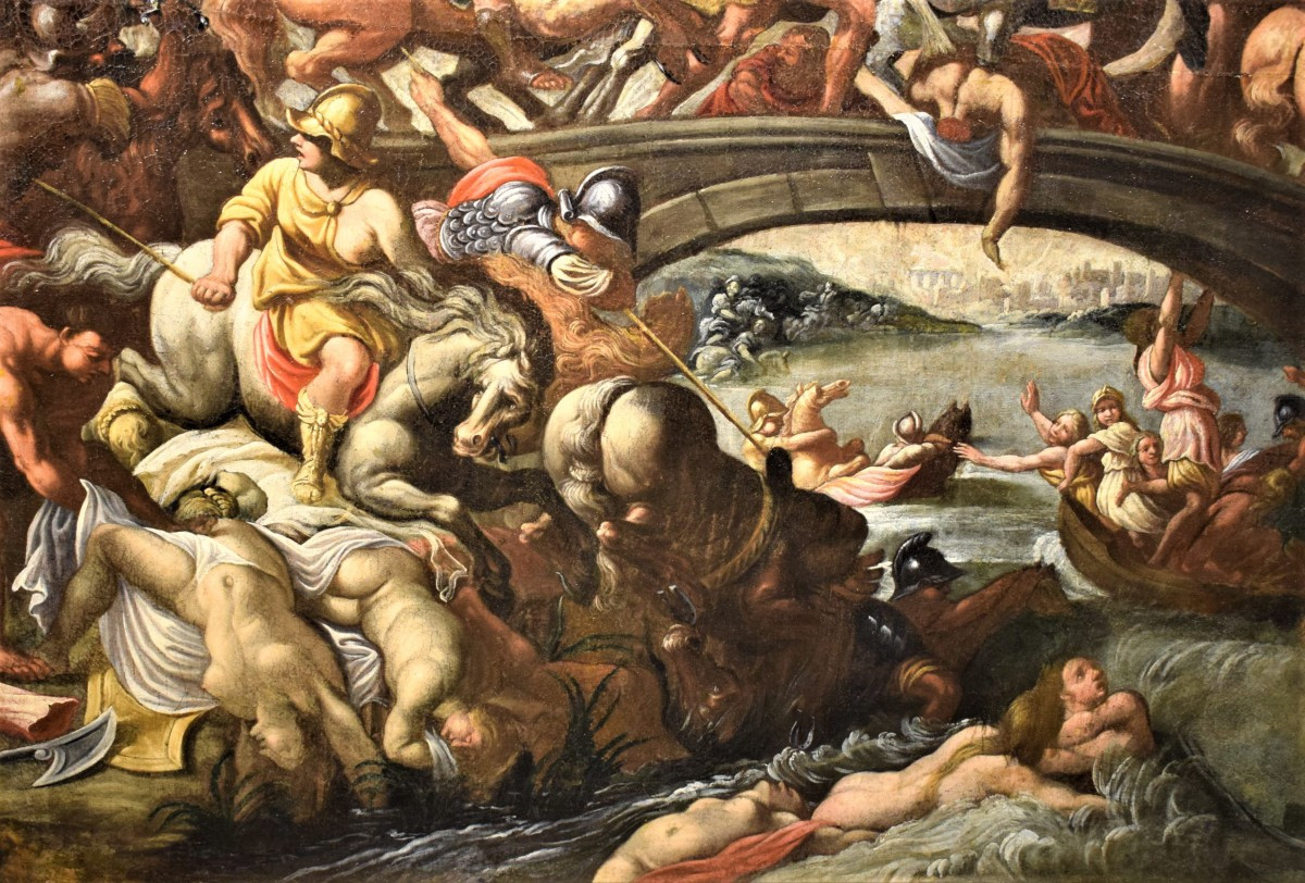 He Battle Of The Amazons - Circle Of Pieter Paul Rubens (siegen1577-anvers1640)-photo-2