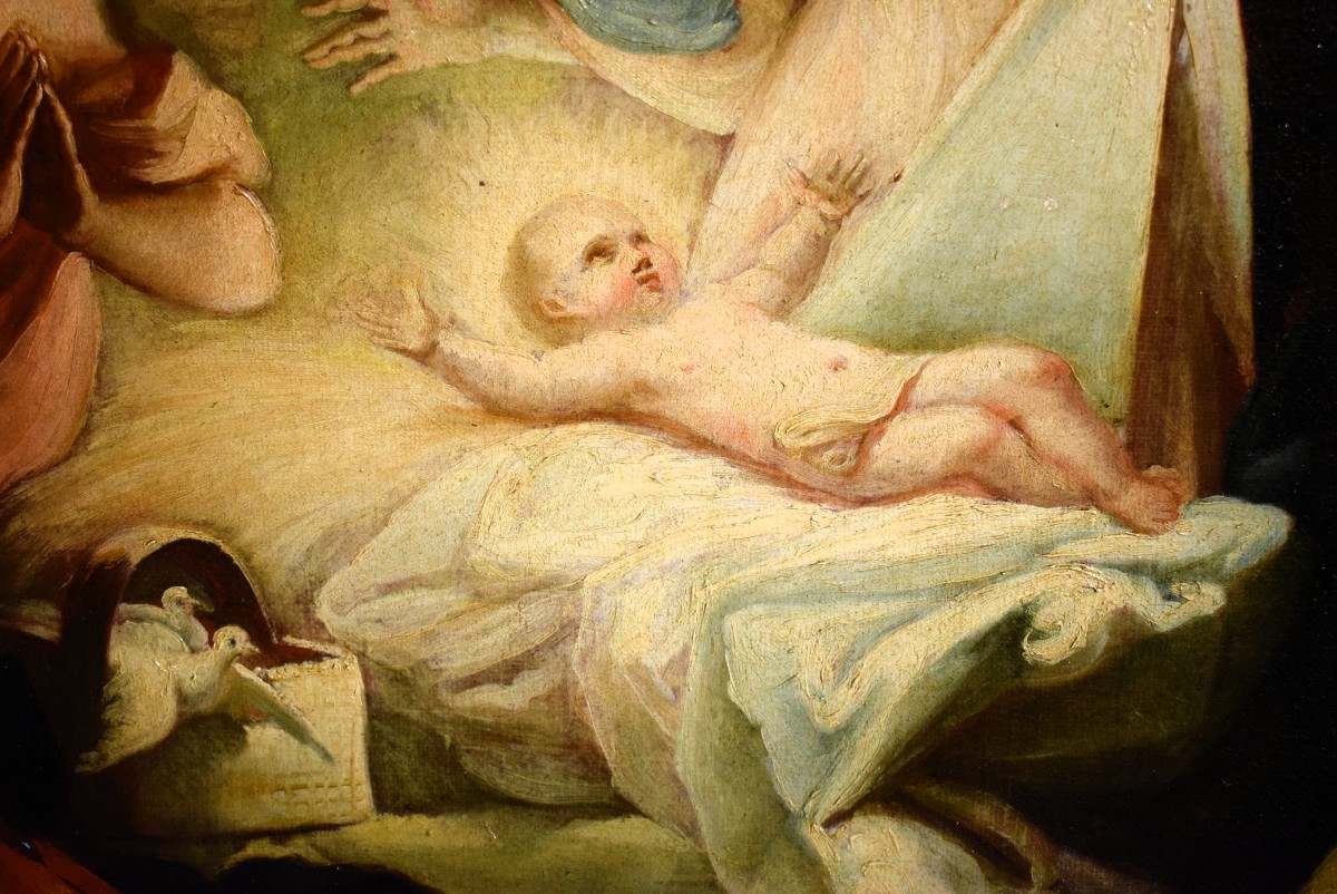 The Nativity And The Adoration Of The Shepherds - Venetian School Of  18th Century-photo-3