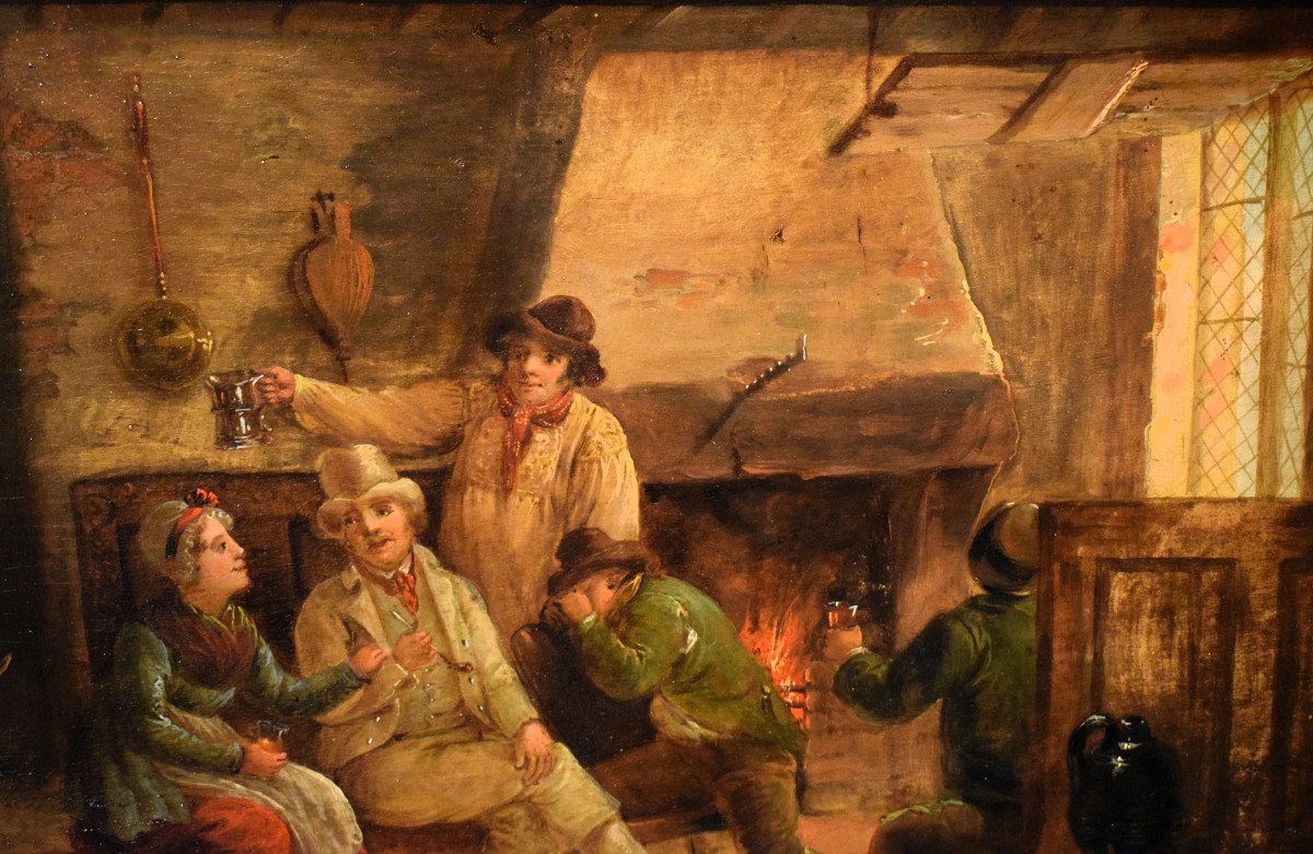 Scènes de taverne -   Maître flamand du XIXe siècle -photo-4