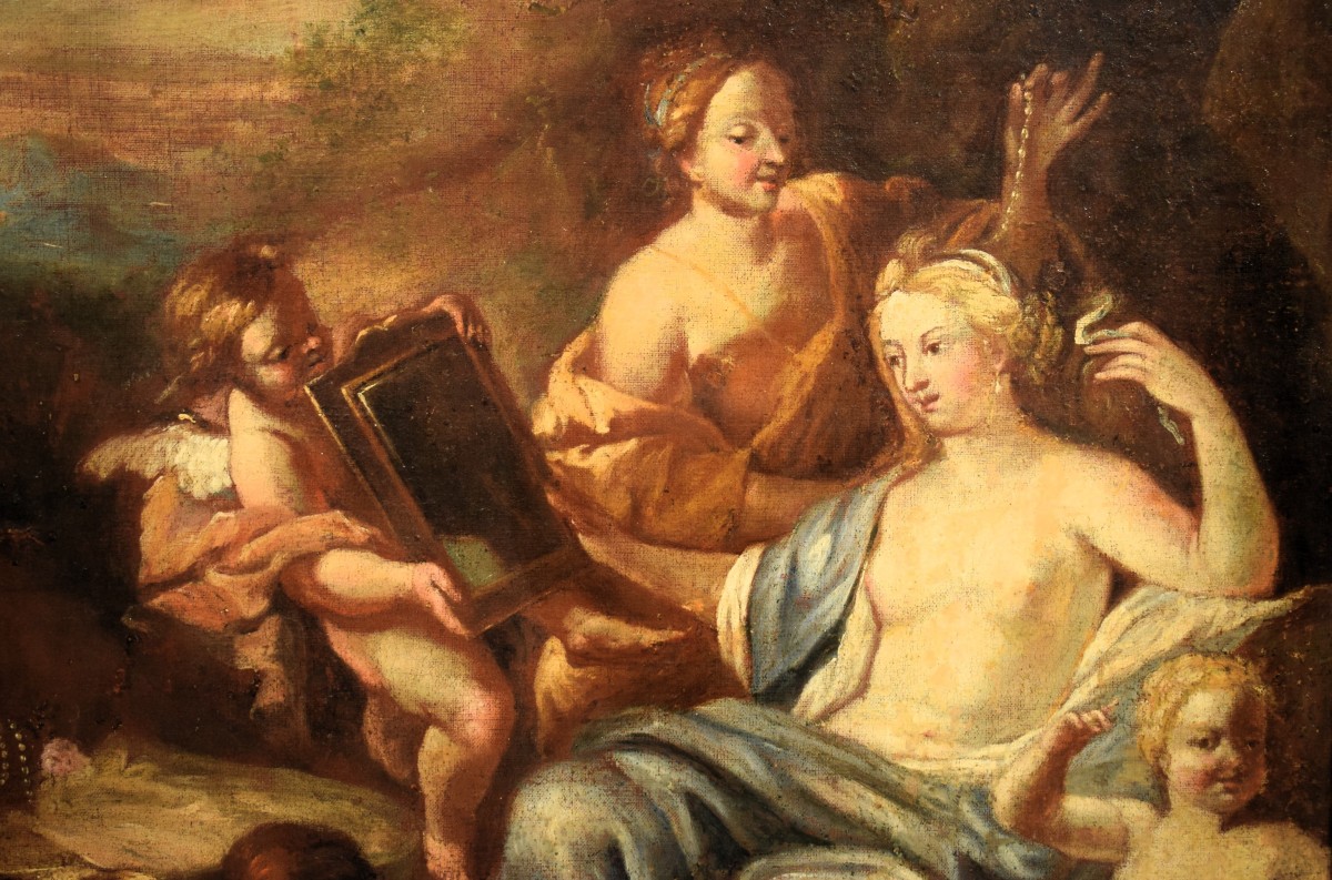 The Toilet Of Venus  -  Venetian School, Late 17th Century-photo-1