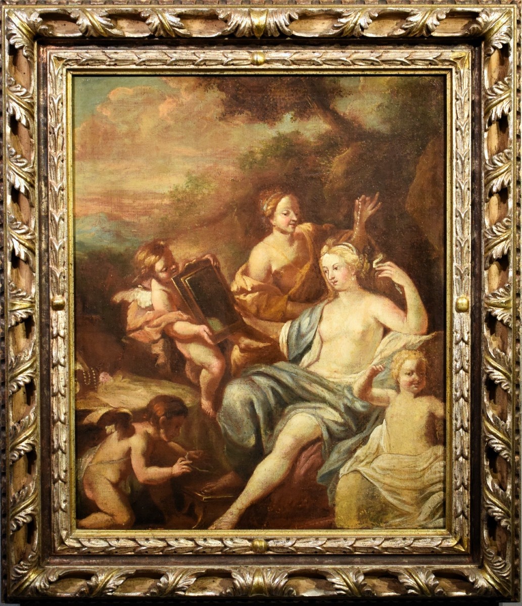 The Toilet Of Venus  -  Venetian School, Late 17th Century