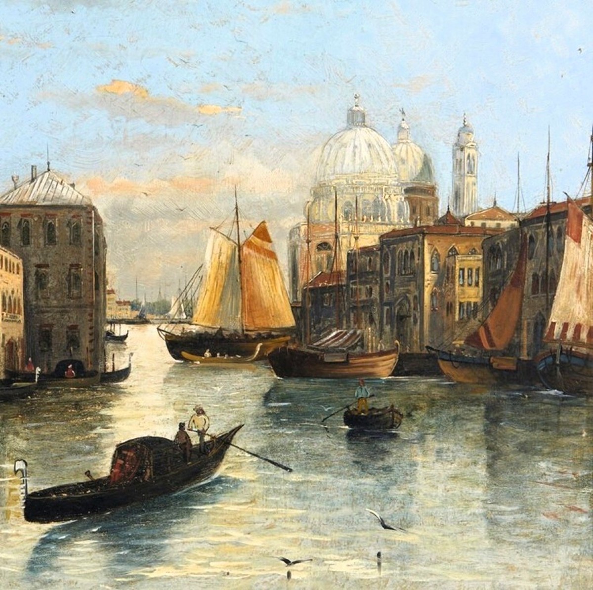 Venise, Lumière et Ombre sur le Grand Canal - premiere moitié du XIXe siècle-photo-4