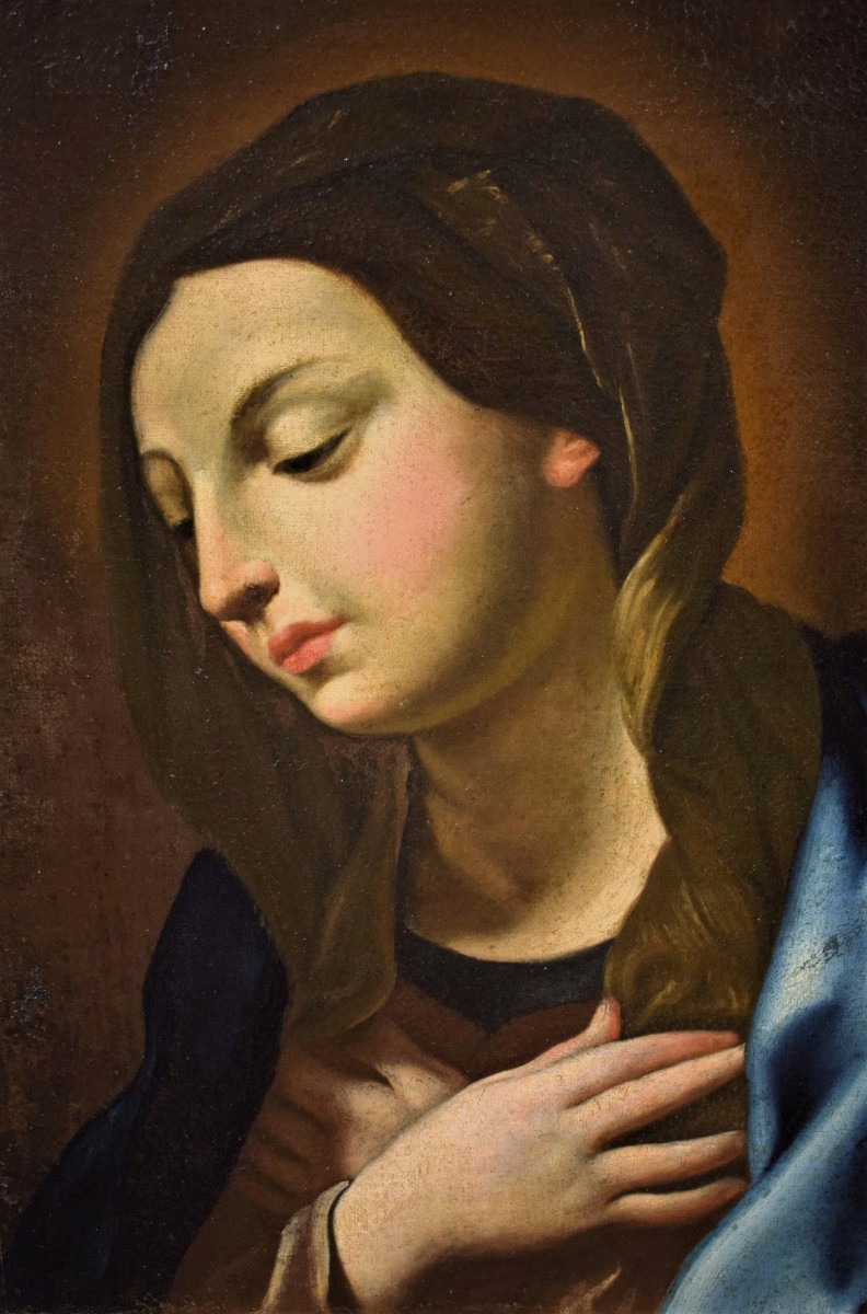 Vierge annoncée - Cercle de Guido Reni - Emilie, 17ème siècle-photo-2