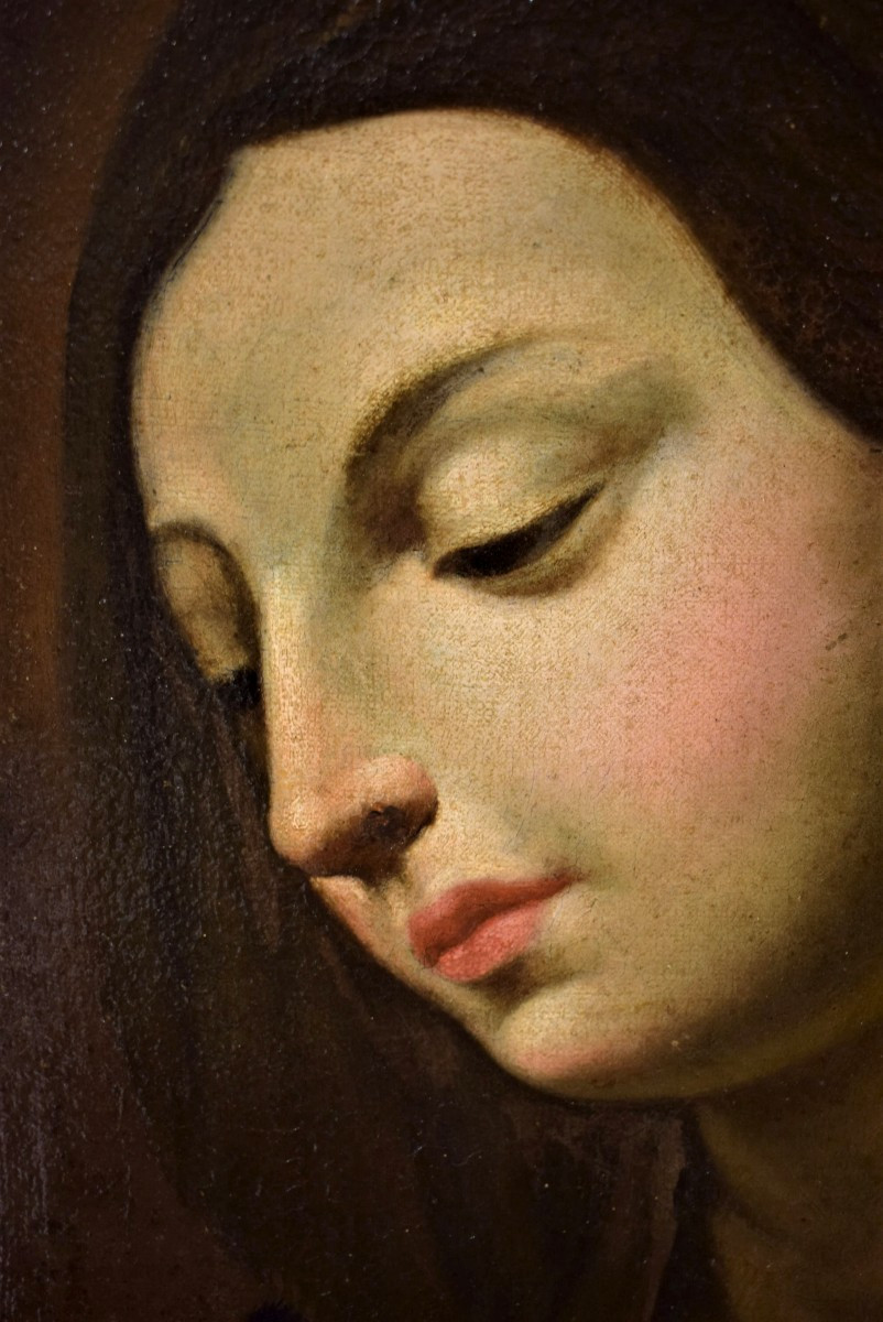 Vierge annoncée - Cercle de Guido Reni - Emilie, 17ème siècle-photo-3
