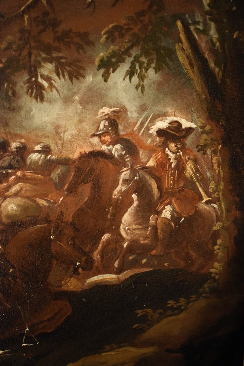 "battle, Christians Against The Turks"  - Calza (verona 1653-1725)  -photo-6