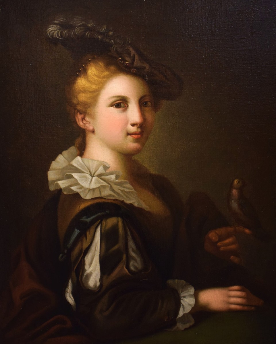 Portrait d'une jeune noble dame - Jean-Baptiste Greuze (1725 –1805) attr.-photo-2