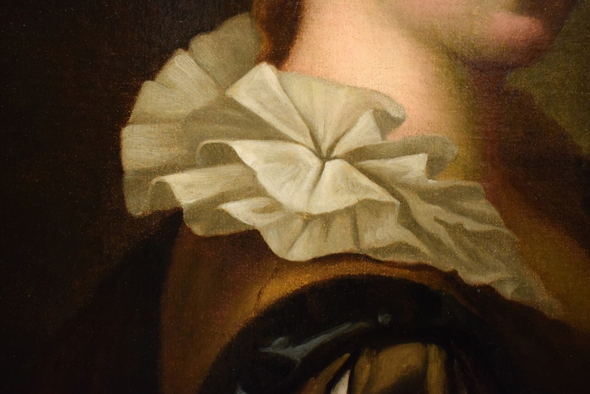 Portrait d'une jeune noble dame - Jean-Baptiste Greuze (1725 –1805) attr.-photo-2