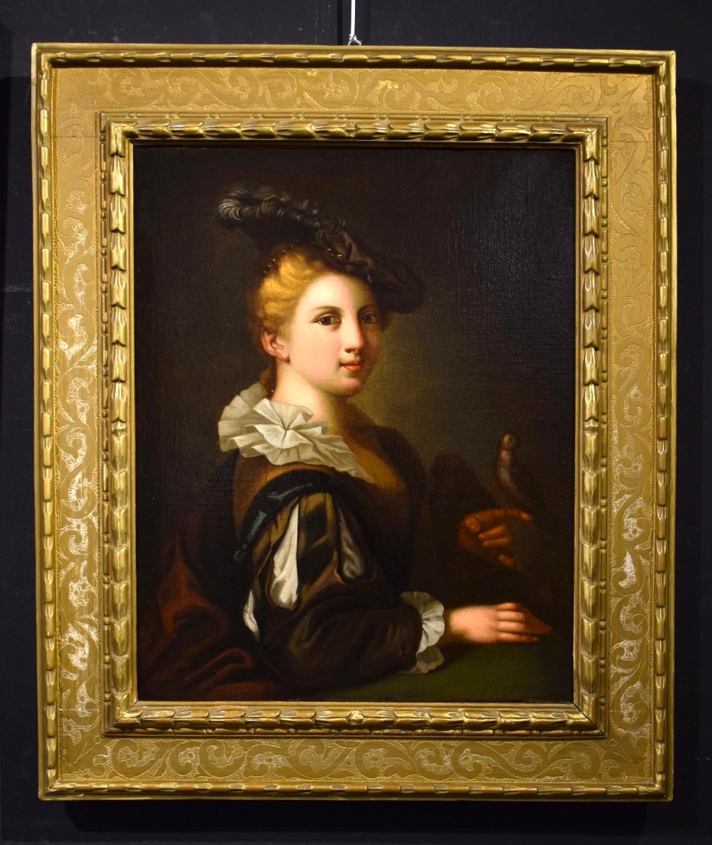 Young Lady With Goldfinch - France, 18th Century-photo-4