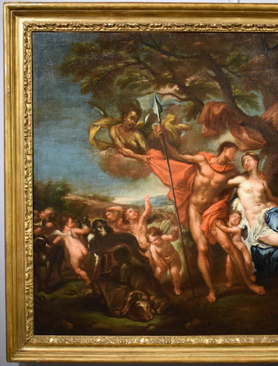 Venus And Adonis  - Atelier Of Frans Wouters (lierre 1612 - Antwerp 1659)-photo-2