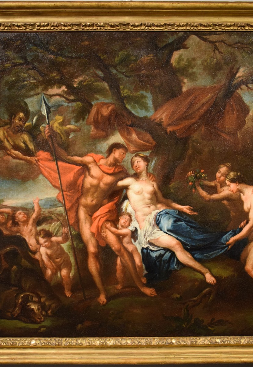 Venus And Adonis  - Atelier Of Frans Wouters (lierre 1612 - Antwerp 1659)-photo-3