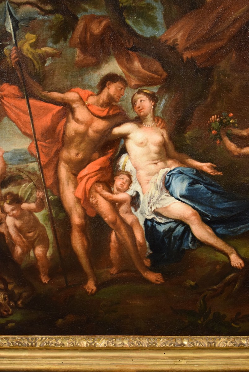 Venus And Adonis  - Atelier Of Frans Wouters (lierre 1612 - Antwerp 1659)-photo-4