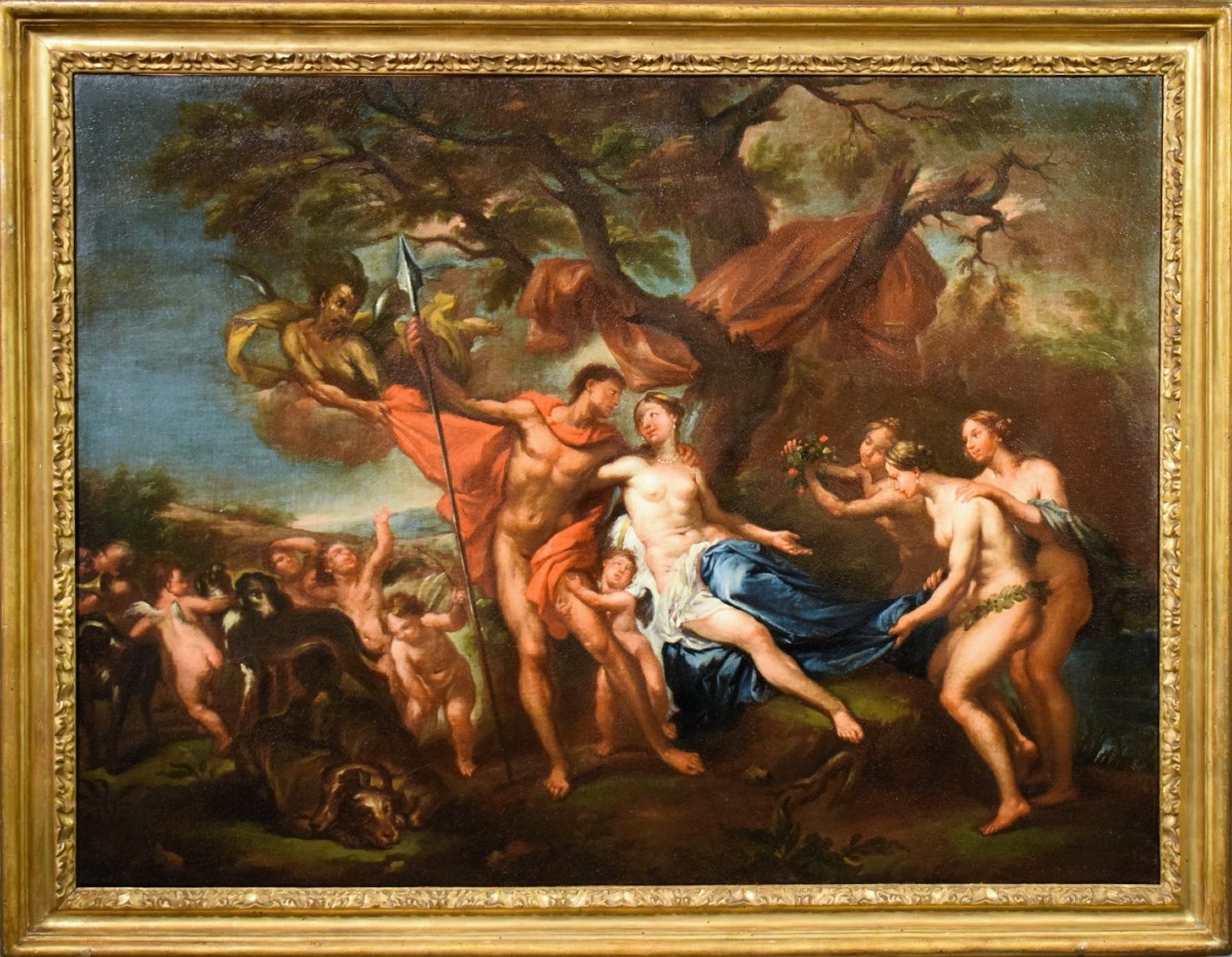 Venus And Adonis  - Atelier Of Frans Wouters (lierre 1612 - Antwerp 1659)