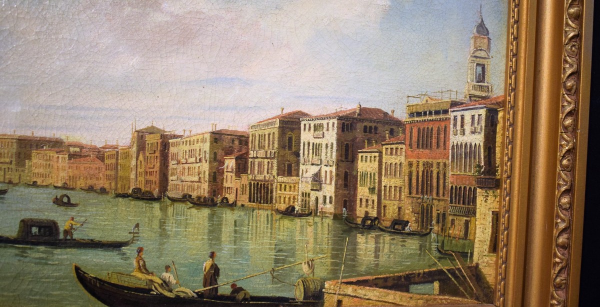Venise, vue du Grand Canal - École d'Antonio Canal dit Canaletto-photo-2
