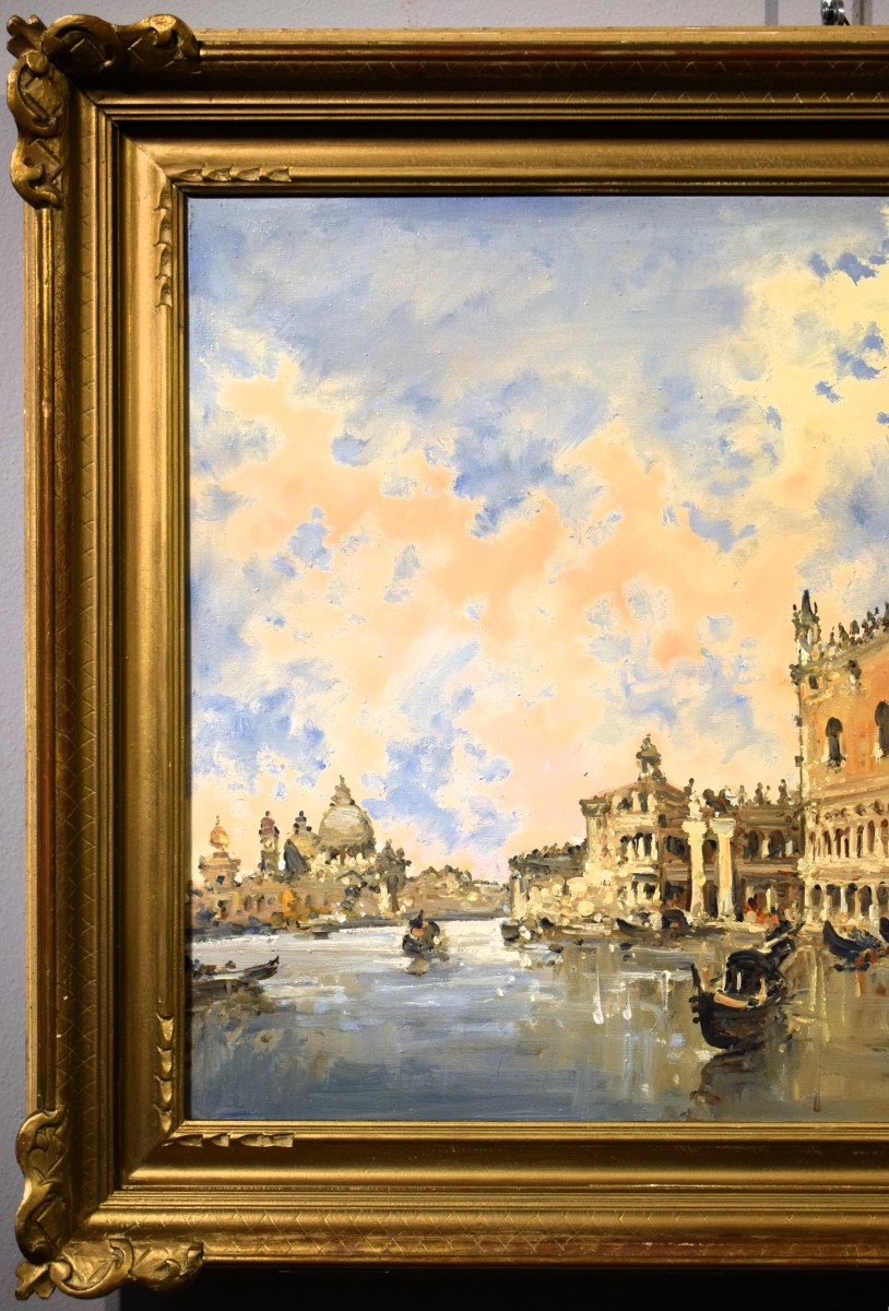 Venise, Bassin de Saint-Marc  - pseudonyme du  Giovanni Riva (Turin 1890 - 1973)-photo-2