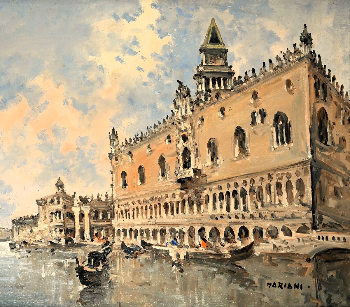 Venise, Bassin de Saint-Marc  - pseudonyme du  Giovanni Riva (Turin 1890 - 1973)-photo-2