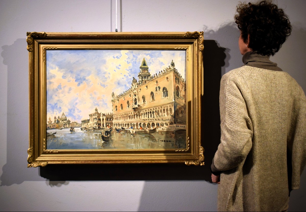 Venise, Bassin de Saint-Marc  - pseudonyme du  Giovanni Riva (Turin 1890 - 1973)-photo-5