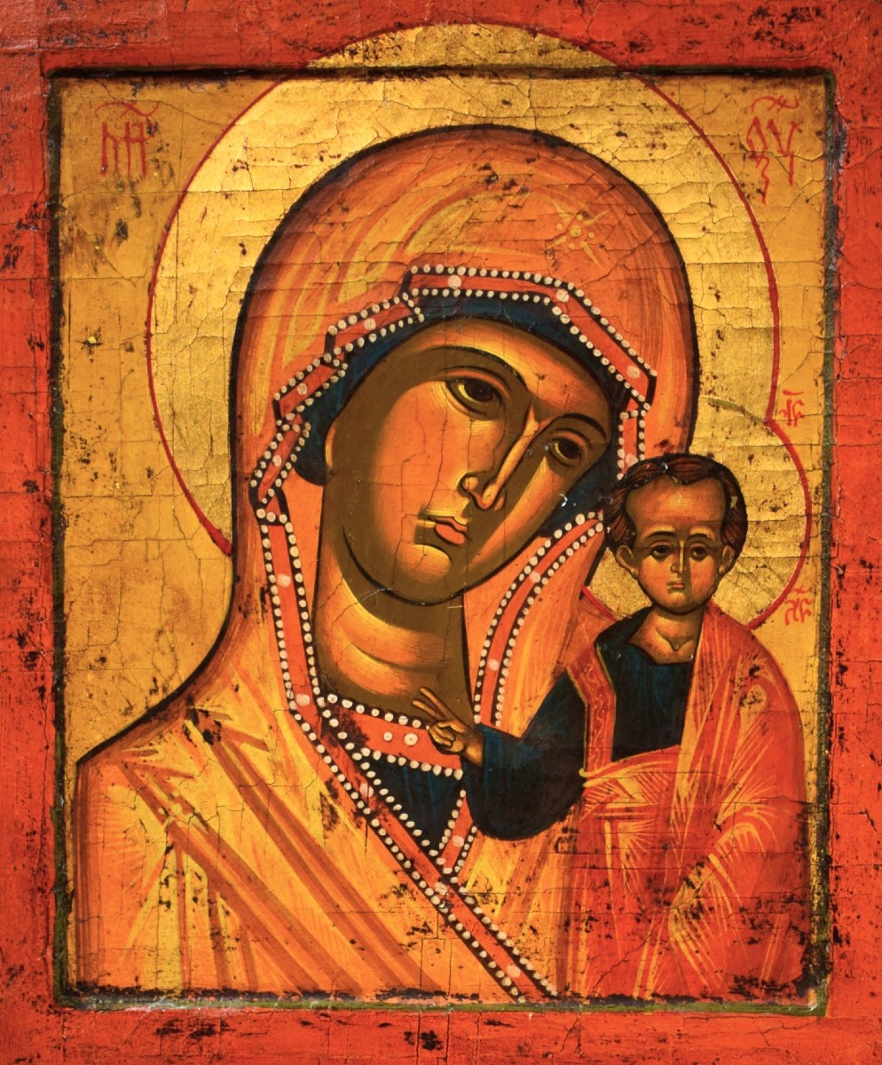 Russian Icon  The Virgin Of Kazan - Moscow, 19th/20th Century-photo-2