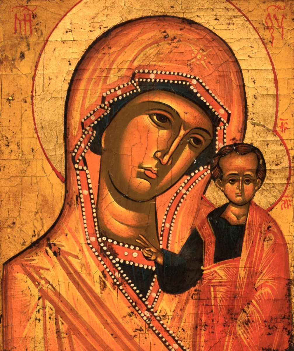 Russian Icon  The Virgin Of Kazan - Moscow, 19th/20th Century-photo-3