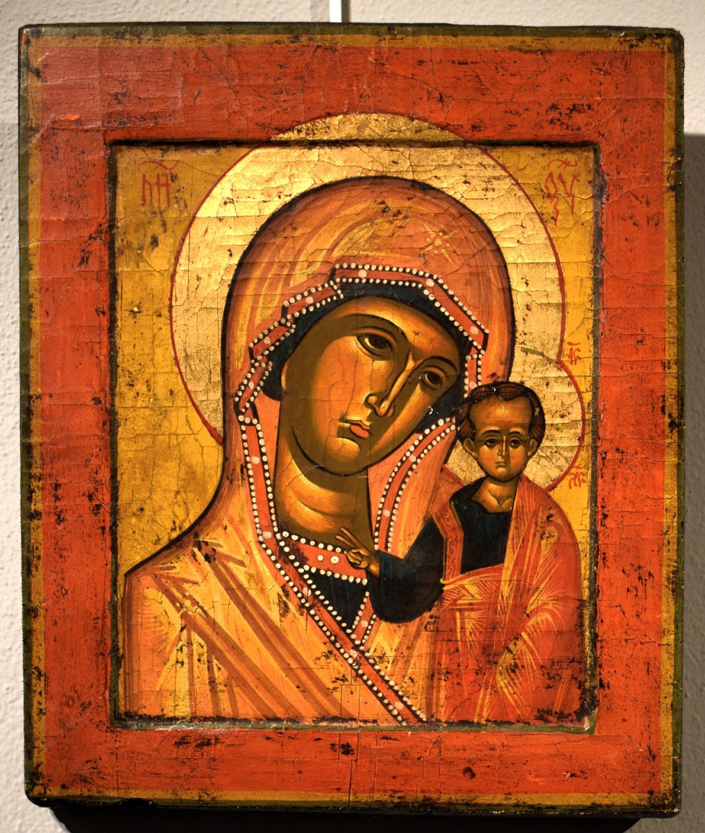 Russian Icon  The Virgin Of Kazan - Moscow, 19th/20th Century-photo-4