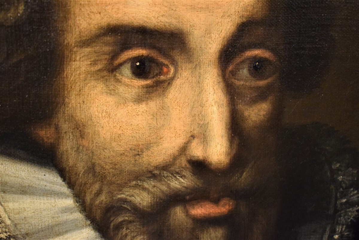 Portrait d'Henri IV, roi de France et de Navarre - école française fin du 16ème siècle-photo-2