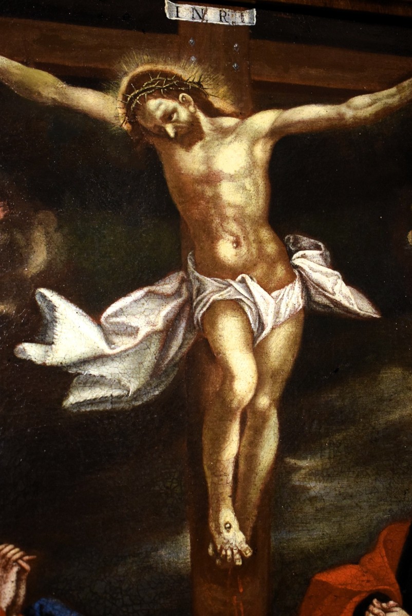 La Crucifixion du Christ - Maître flamand du XVIIe siècle-photo-3