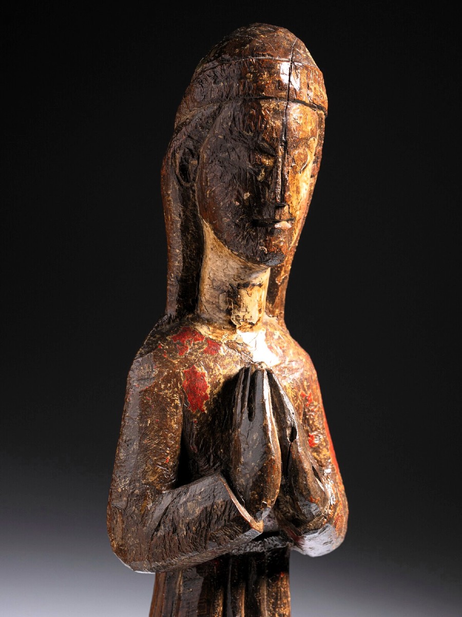 La Vierge terrassant le diable - Artiste espagnol du XIIIe siècle-photo-4