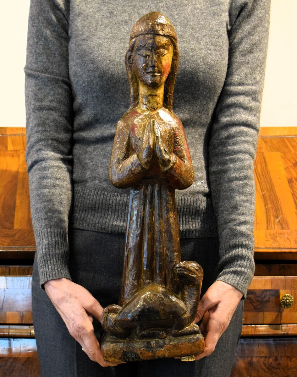 La Vierge terrassant le diable - Artiste espagnol du XIIIe siècle-photo-6