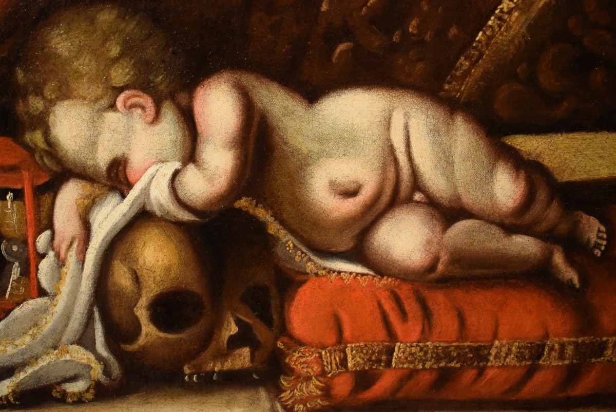 Memento Mori - École lombarde du XVIIe siècle-photo-3