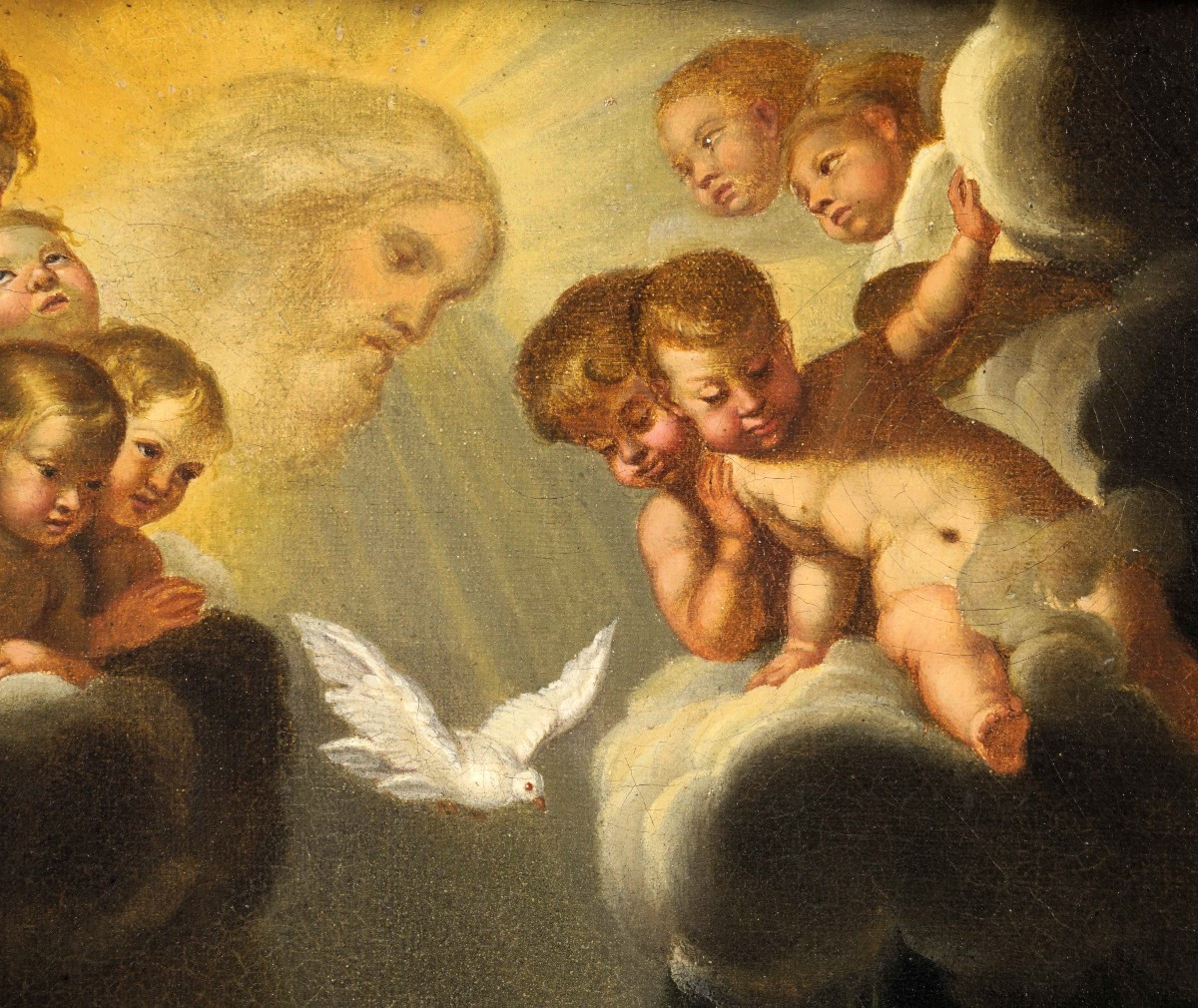 « L' Annonciation »  Atelier de Francesco Albani (Bologne, 1578-1660)-photo-4