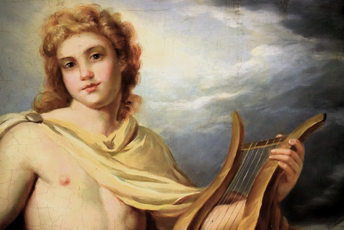 "apollo"  - Oil On Canvas  - Late 18th Century-photo-1