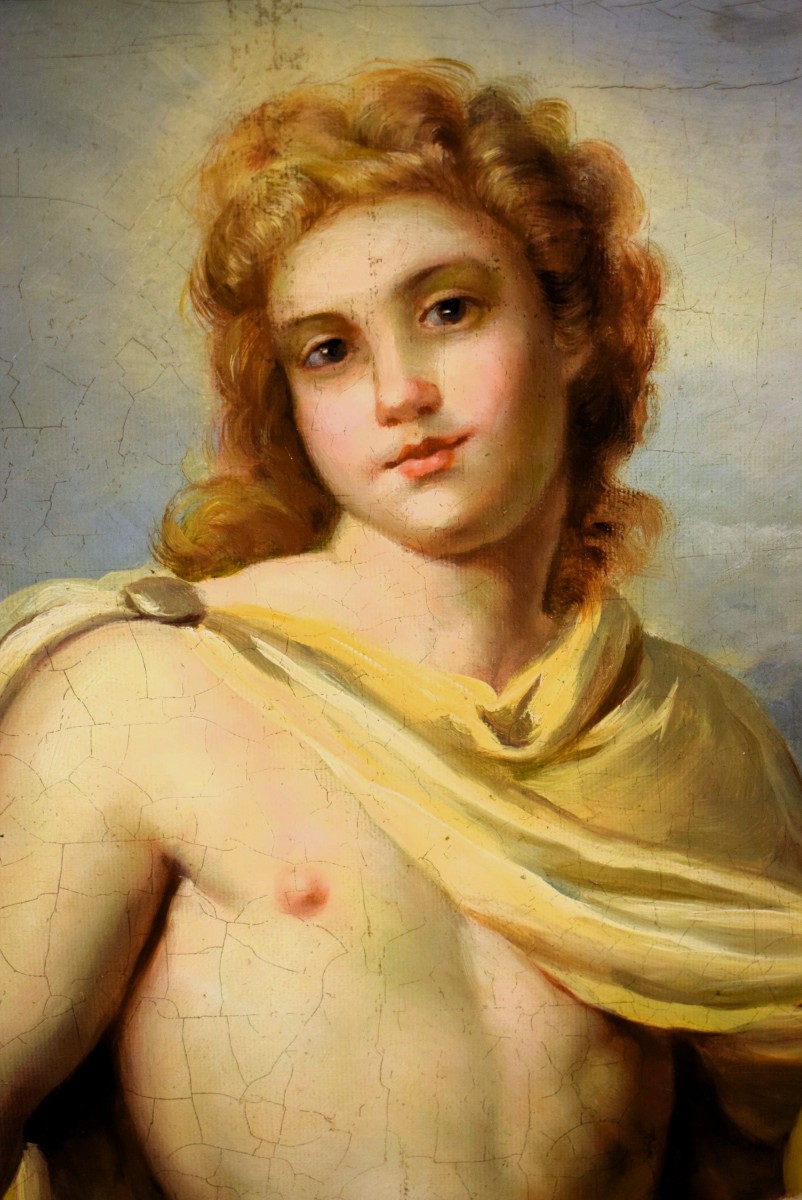 "apollo"  - Oil On Canvas  - Late 18th Century-photo-3