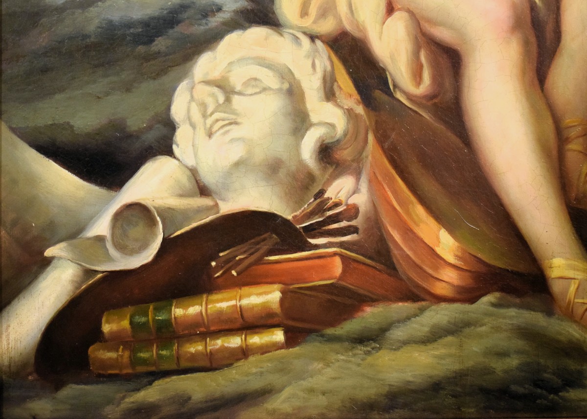 "apollo"  - Oil On Canvas  - Late 18th Century-photo-6