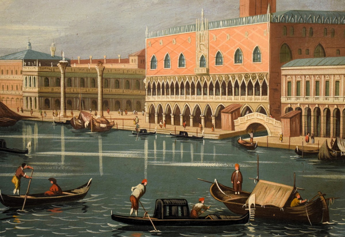 Paire de vues de Venise et de Rome - Fin du XIXe siècle-photo-2