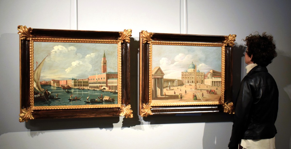 Paire de vues de Venise et de Rome - Fin du XIXe siècle-photo-8