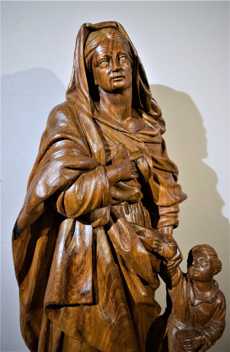 Sainte Anne et l'Enfant Marie - Ecole française fin du XVIIe-photo-1