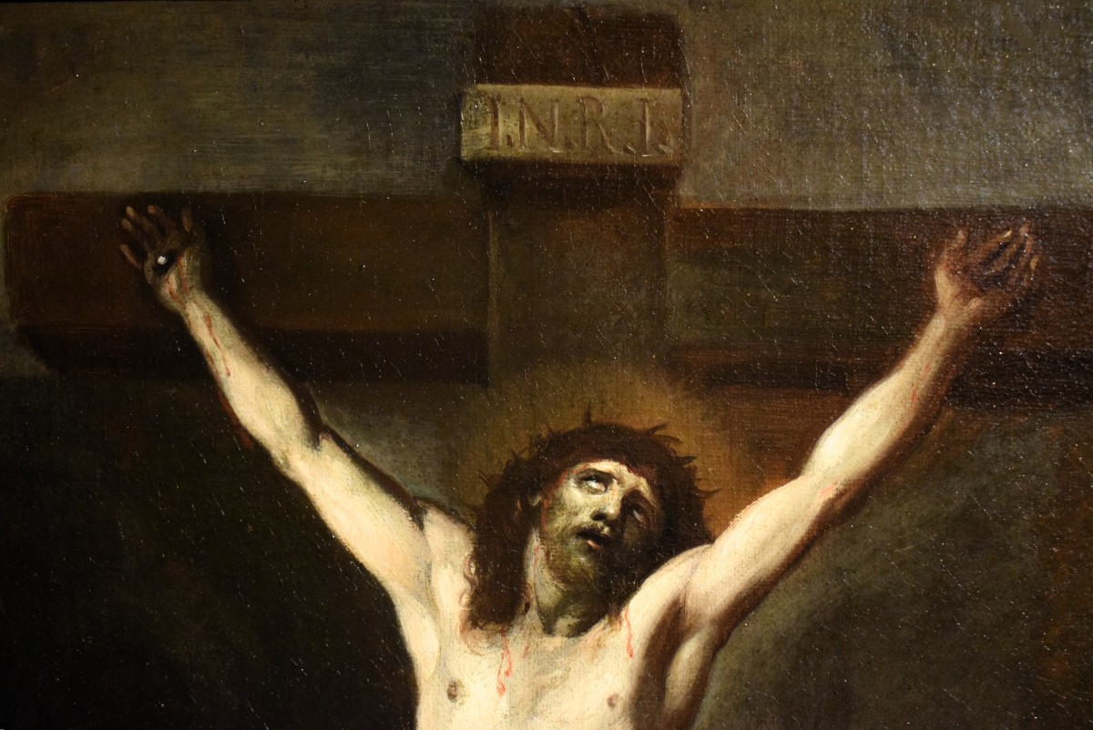 Le Christ crucifié - Cercle d'Anton van Dick (Anvers 1599-1641)-photo-4