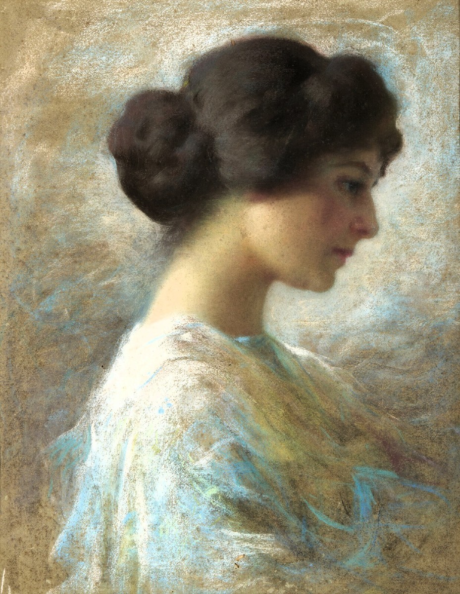 Female Portrait - Federico Zandomeneghi (venice 1841-paris 1917)