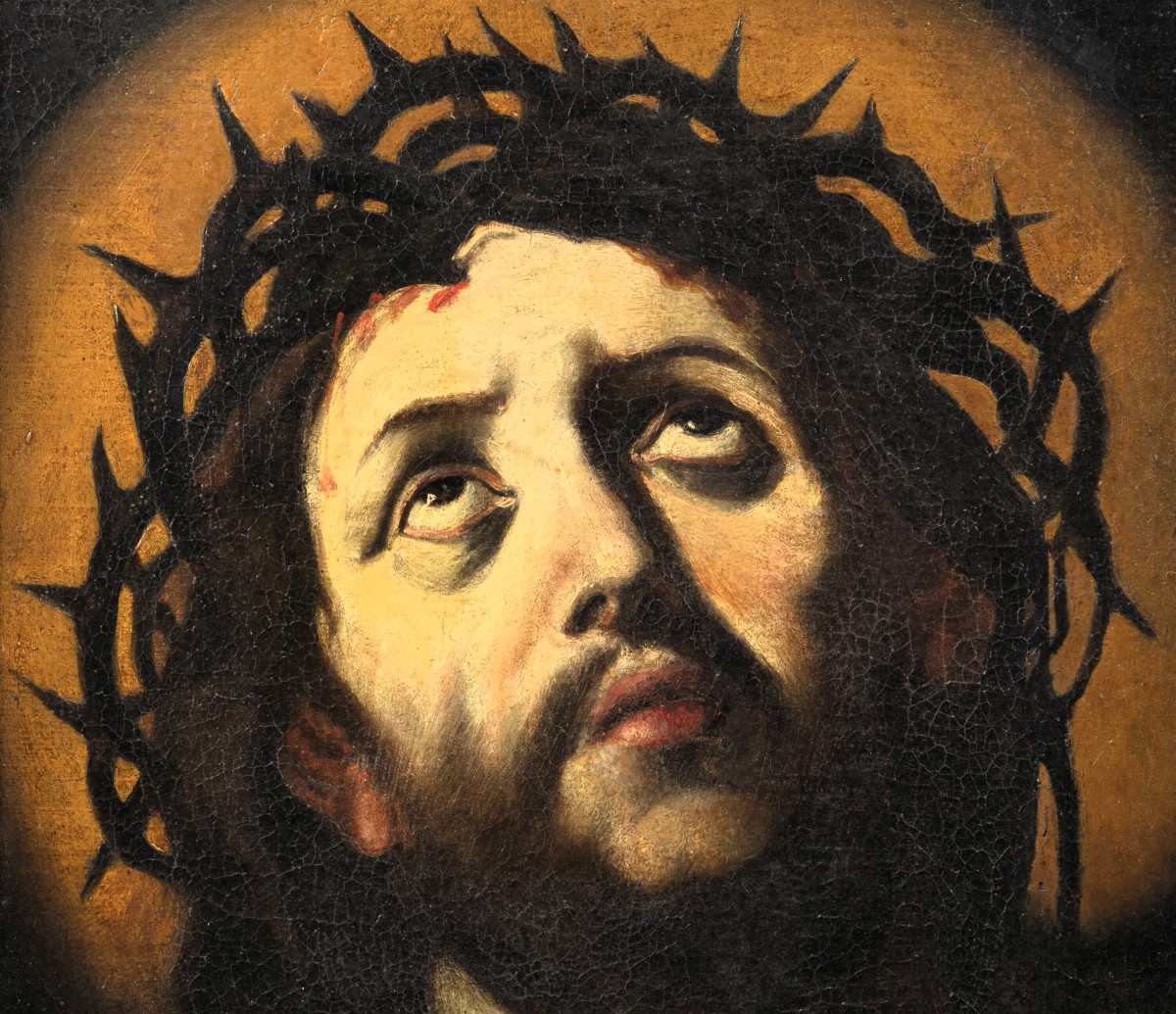 "ecce Homo"  - 17th-century Emilian Master-  Circle Of Guido Reni (bologna 1575-1642)-photo-4