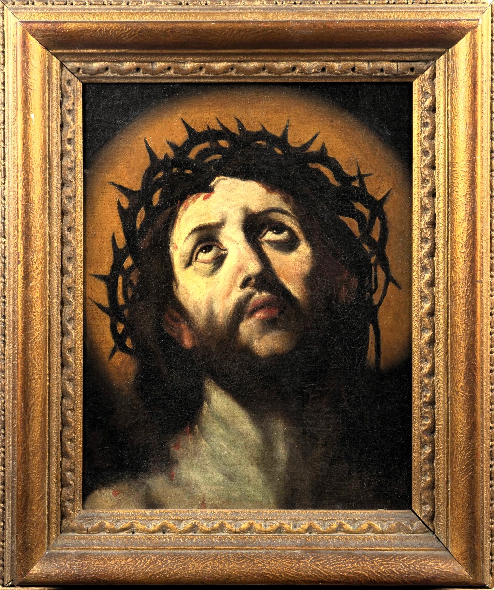 "ecce Homo"  - 17th-century Emilian Master-  Circle Of Guido Reni (bologna 1575-1642)