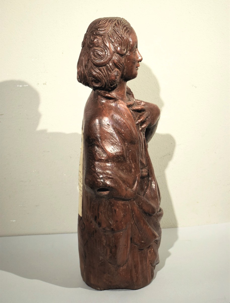  Saint Jean - Sculpture en bois  - école française du XVIe siècle-photo-1