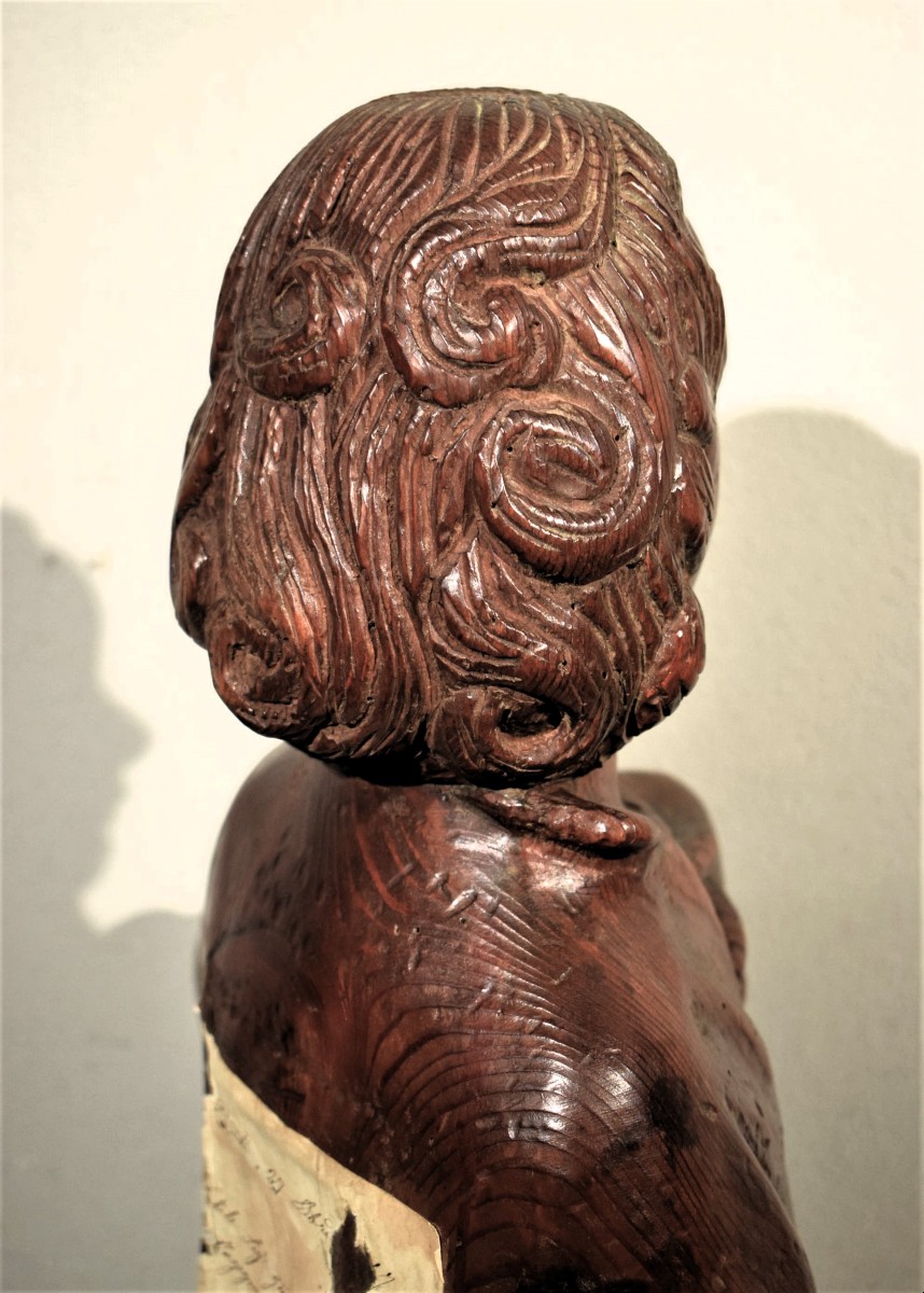  Saint Jean - Sculpture en bois  - école française du XVIe siècle-photo-5