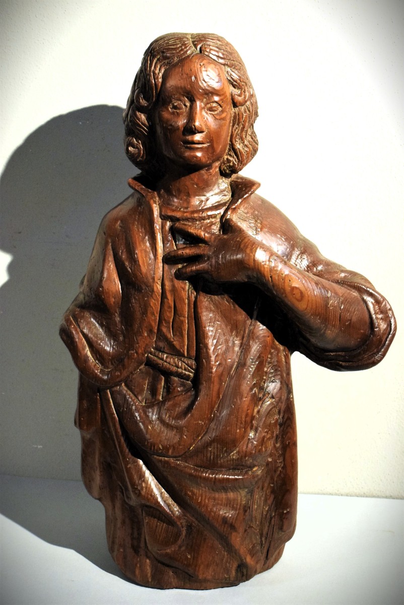  Saint Jean - Sculpture en bois  - école française du XVIe siècle